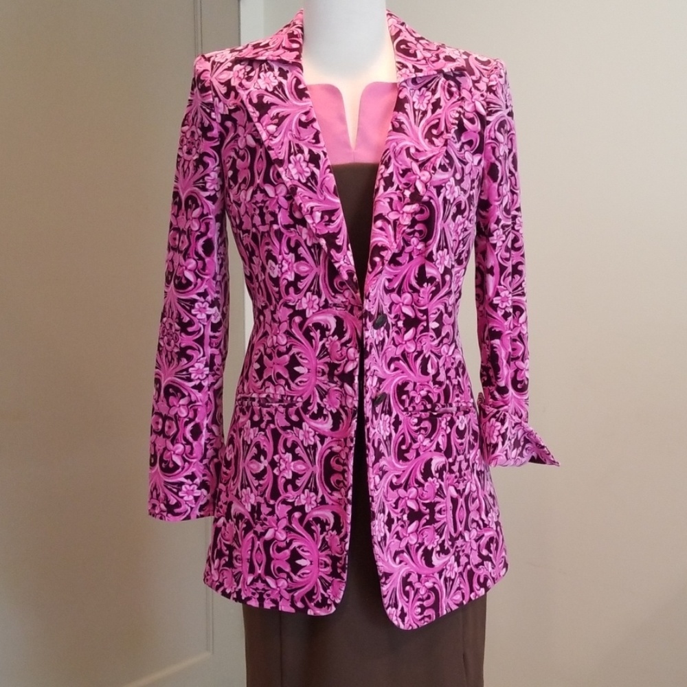 Velveteen, pink, brown paisley jacket